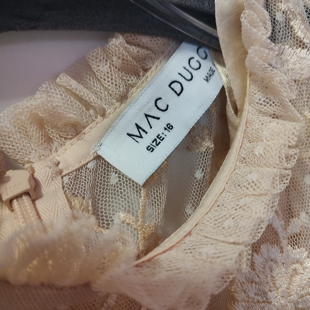 Mac Duggal Cream Lace Dress - Picture 4 of 5